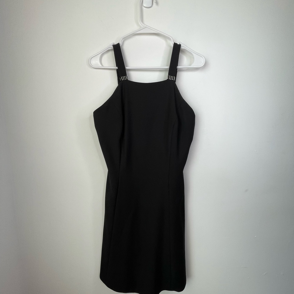 Vintage 1990s Reggio’s Chic Black Sleeveless Mini Dress size 6